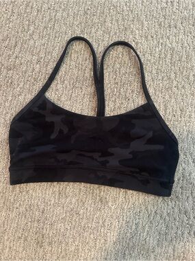 lululemon athletica Black Camo Thin-Strap Sports Bralette